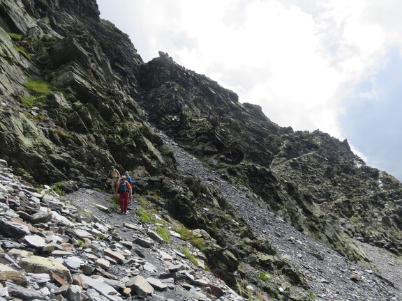 Перевал Бастильон: спуск