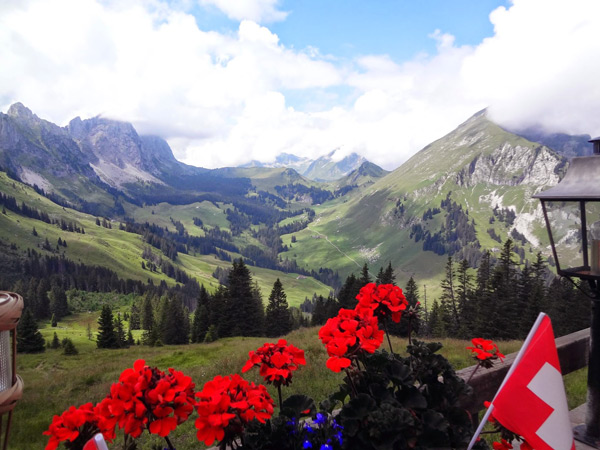 Фрибургские Альпы - вид с террасы Шале Солдата