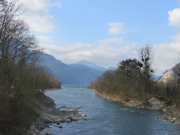 Место впадения Реусс в озеро