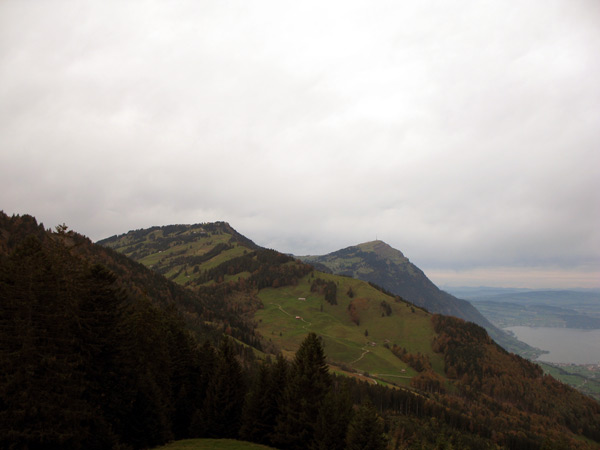 Вид на вершины Риги Шайдегг и Риги Кульм