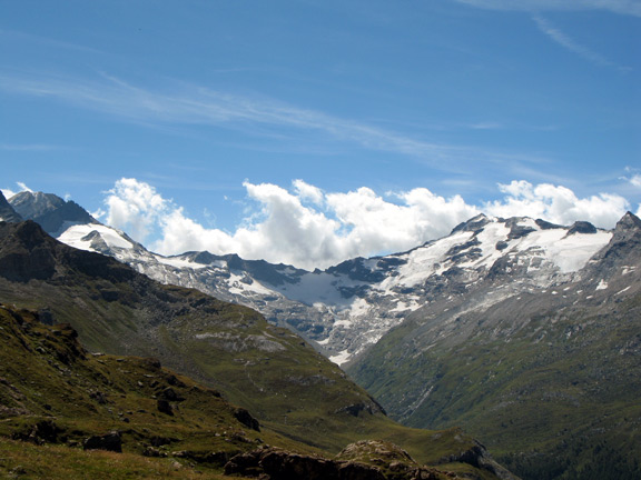 Вид с Марморе на ледник Фекс