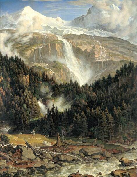 Йозеф Антон Кох. Водопад Шмадрибах. 1821-1822.