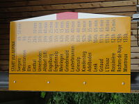 Желтый указатель Via Alpina в Вадуце