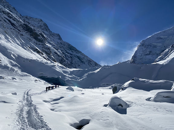 Приближение к леднику